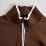 Retro Sporty Webbing Grey-white Half-zip Sweatshirt And Wide-leg Pants Set