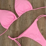 Sexy Adjustable Lace-up Two-Piece Swimsuit