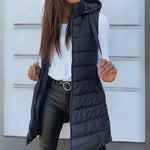 María Fernanda | Casual Sleeveless Hooded Puffer Vest