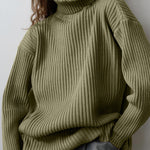 Nadorine Women's Casual Two Pieces Sets Turtleneck Sweater and Midi Skirt Suits