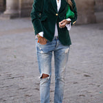 lapel one button blazer