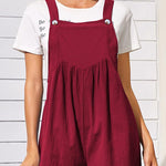 Cotton and linen loose casual one-piece wide-leg shorts