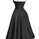 Suspender V-Neck Sleeveless Tutu Maxi Dress