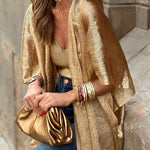 Gold Extended Tassel Cardigan