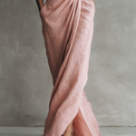 Kate | Women's Minimalist V-neck Linen Blend Maxi Dress