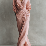 Kate | Women's Minimalist V-neck Linen Blend Maxi Dress