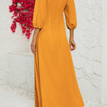 casual breasted long dress