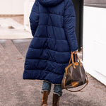 Reversible Sherpa Fleece Long Puffer Coats with Hood Outerwear