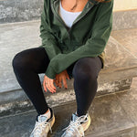 Long Sleeve Waist Drawstring Hooded Coat Casual Loose Fit Cardigan Jacket with Pockets