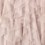 Original Irregular Mesh 4 Colors Falbala Pleated Elasticity Skirt