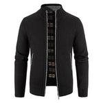 KZZ Men's Winter Jacket Pocket Zipper Mock Neck  Jacket