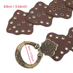 Fashionable and versatile leaf-stitched belt