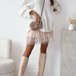 Margovil V Neck Drop Shoulder Slouchy Pullover Sweater