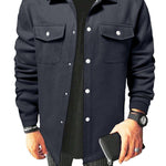 KZZ Men's Simple Jacket Coat, Fashion Casual Design