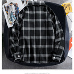 KZZ Casual Vintage Plaid Long Sleeve Shirt