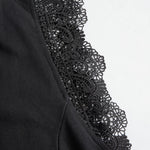 Sporty Retro Lace Striped Black Sleeveless Hooded Jumpsuit