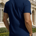 KZZ Men's Breathable Solid-Color Casual T-Shirt