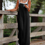 Sleeveless Strap Baggy Dungarees Jumpsuits Long Bib Pants Wide Leg Jumpsuits Rompers Overalls