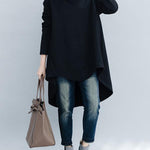 Loose Turtleneck Cropped Sweatshirt