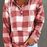 Vintage Check Print Hoodie