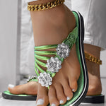 Floral Pattern Flip Flops Comfortable Casual Summer Beach Slippers