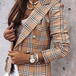 Nadorine Casual Loose Plaid Blazer