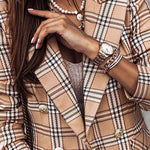 Nadorine Casual Loose Plaid Blazer