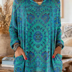 Alice | Retro Ethnic Print Hooded Tunic