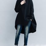 Loose Turtleneck Cropped Sweatshirt