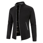 KZZ Men's Winter Jacket Pocket Zipper Mock Neck  Jacket