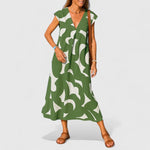 Judy | Sophisticated V-Neck Dress