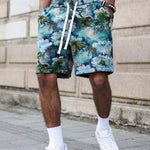 KZZ Retro floral brocade shorts