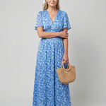 Juna | Short Sleeve Ditsy Floral Print Midi Dress
