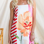 Spaghetti Strap Floral Print Mini Dress