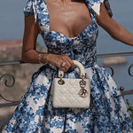 Margovil Bow Shoulder Floral Print A-line Mini Cami Dress