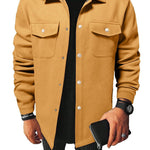 KZZ Men's Simple Jacket Coat, Fashion Casual Design