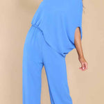 Slim drape high waist casual jumpsuit