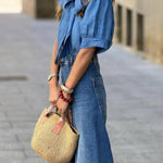 Blue Lace Denim Shirt