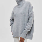 Turtleneck Sweater Knitted Pullovers Jumpers Tops