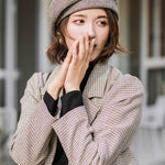 Personality Striped&Plaid Beret Hat