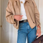 Jacket casual oversized long sleeve fashionable street style jacket