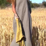 Women's Casual Dress Cotton Linen Dress Shift Dress