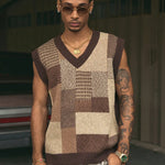 KZZ Unisex Retro Knitted Vest