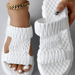 Braided Hollow Out Slippers Summer Sandals