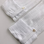Notch Neck Roll Up Sleeve Lace Overlay Shirt Half Button Front Ruffle Hem Casual Top
