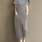 Dungarees Loose Jumpsuit with Straps Overalls Long Baggy Summer Trousers Romper