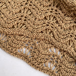 2 Pieces Round Sequin Knitted Halter Sleeveless Crop Top and Casual Strechy Waist Wide Leg Knit Pants Set