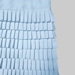 A-Line Long Sleeves Layered Pleated Pockets Solid Color Split-Joint Lapel Midi Dresses Shirt Dress