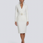 Valentina Moreau | Elegant Belted Midi Dress For Women