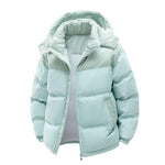 KZZ Winter Hooded Casual Fleece-Lined Men's Coat with Removable Hood